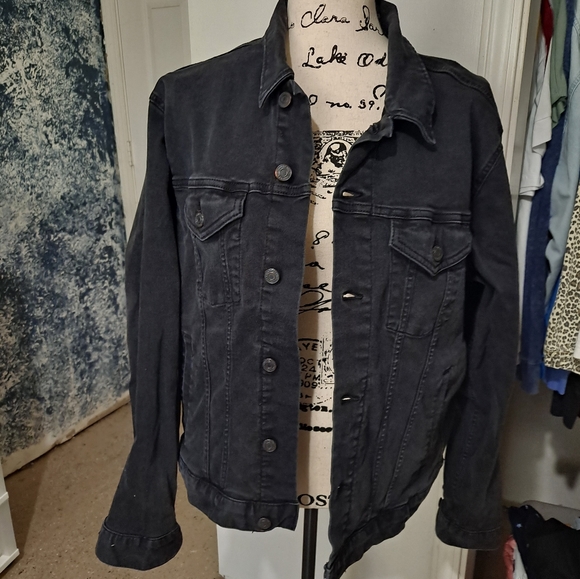 GAP Factory Jackets & Coats Mens Gap Black Denim Jacket Poshmark